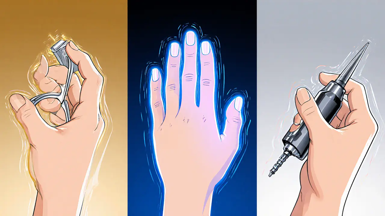 Сравнение трёх методов маникюра: классический, европейский и аппаратный.