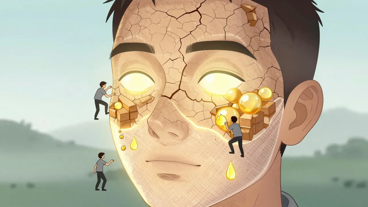 Как комбинация масел и сквалана удерживает влагу в коже лица