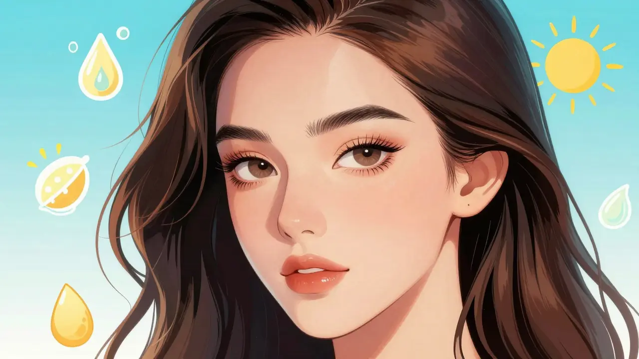 Женщина с идеально оформленными бровями после процедуры