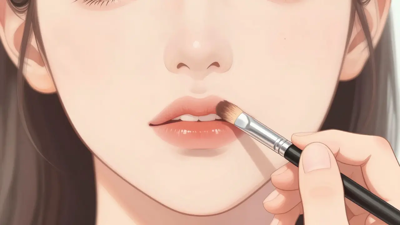 Как сделать контуринг губ без карандаша: секреты использования кисти и плоской щетки