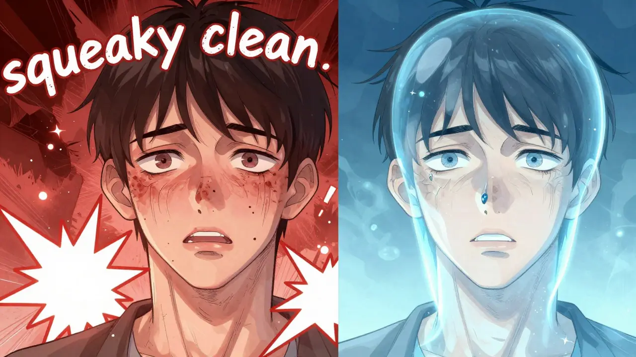 Как выбрать очищение для кожи с акне: гид по мягким ПАВ и уровню pH