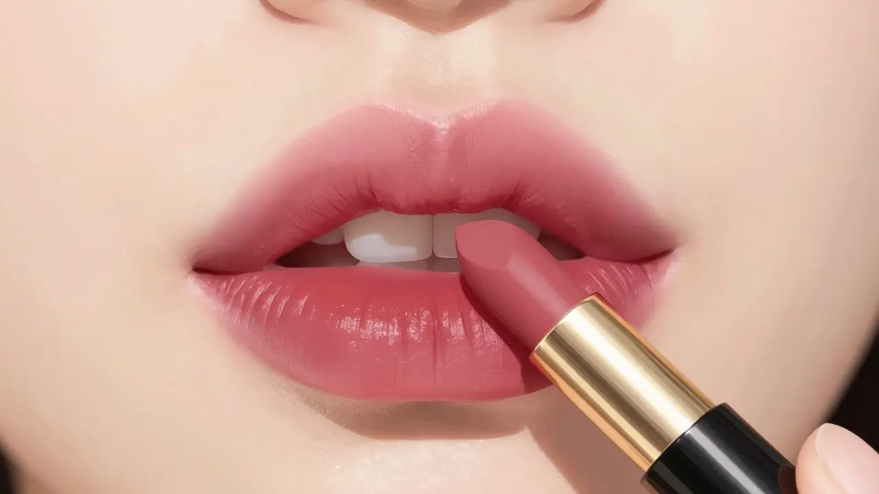 Нанесение матовой помады с эффектом градиента в стиле маньхуа
