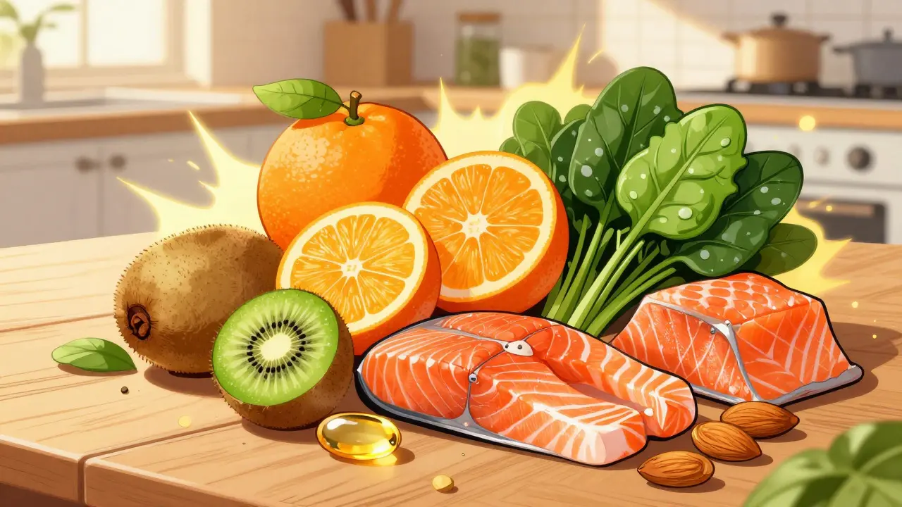 Полезные продукты для кожи: рыба, овощи и орехи